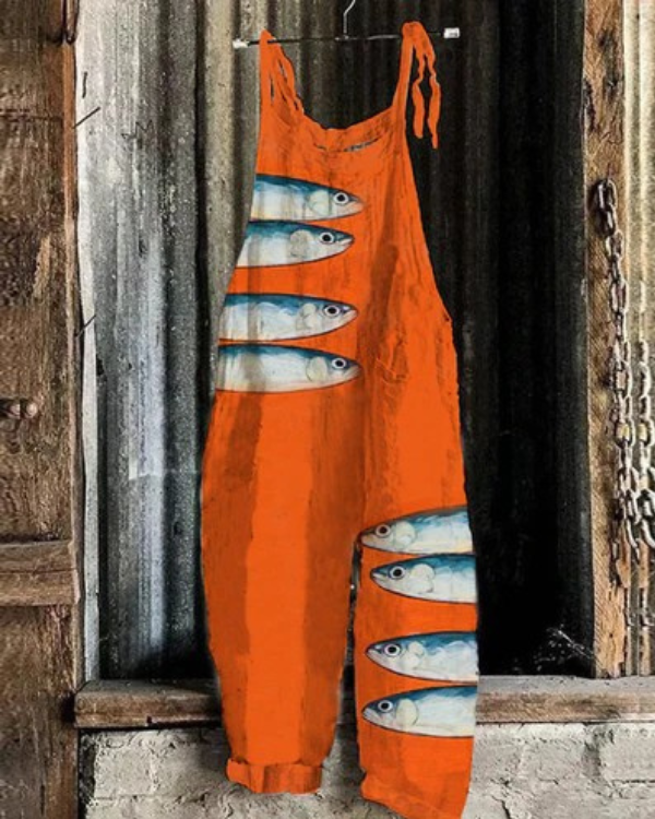 Kaia - Sardinenfisch Ozean Kunst Jumpsuit