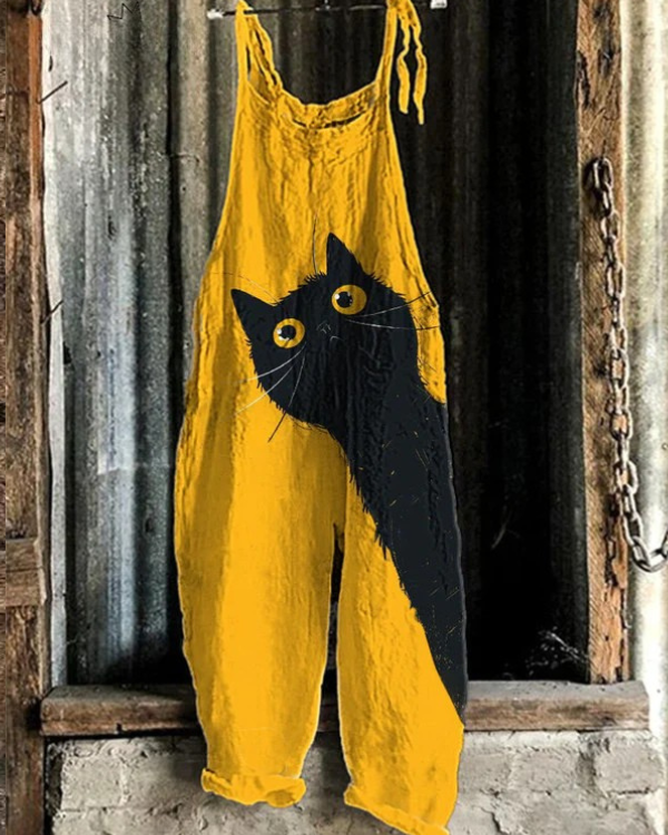 Sage - Meow-tastischer Katzenmuster-Overall