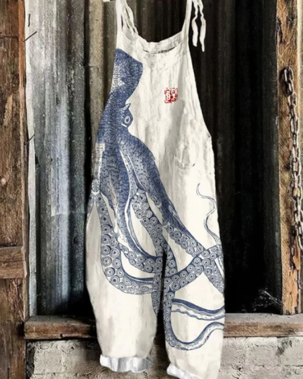 Larkin - Künstlerischer Oktopus-Print Jumpsuit
