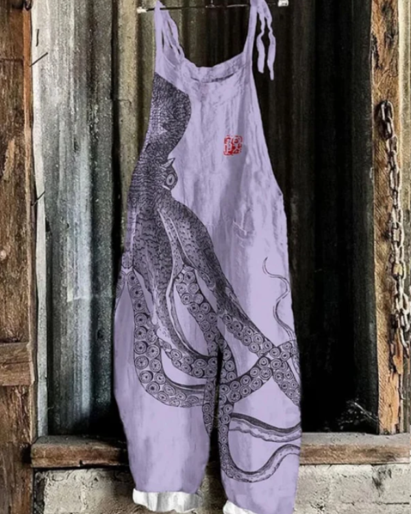 Larkin - Künstlerischer Oktopus-Print Jumpsuit