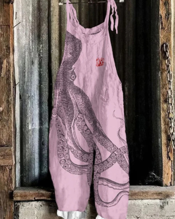 Larkin - Künstlerischer Oktopus-Print Jumpsuit
