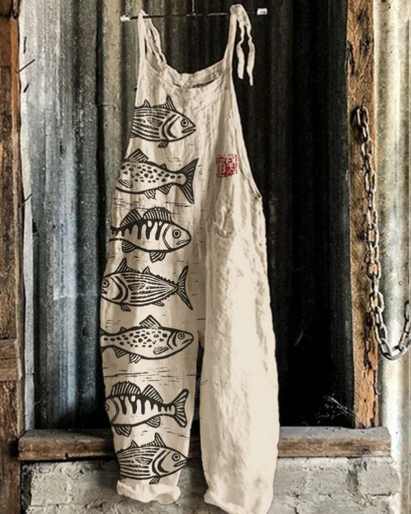 Skylar - Japanischer Lino Kunst Fisch Overall