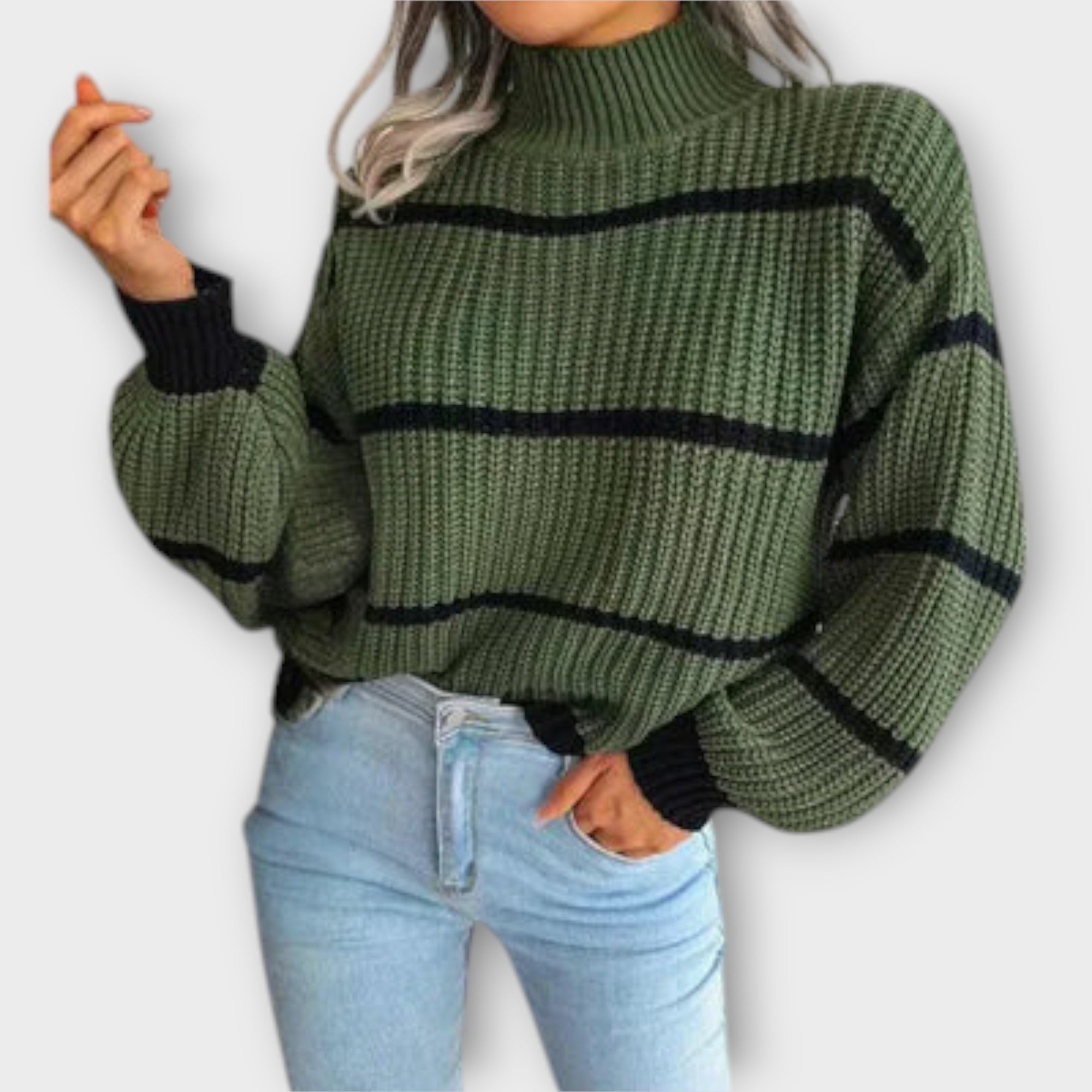 Chavala - Gestreifter Rollkragenpullover Nora Zurich