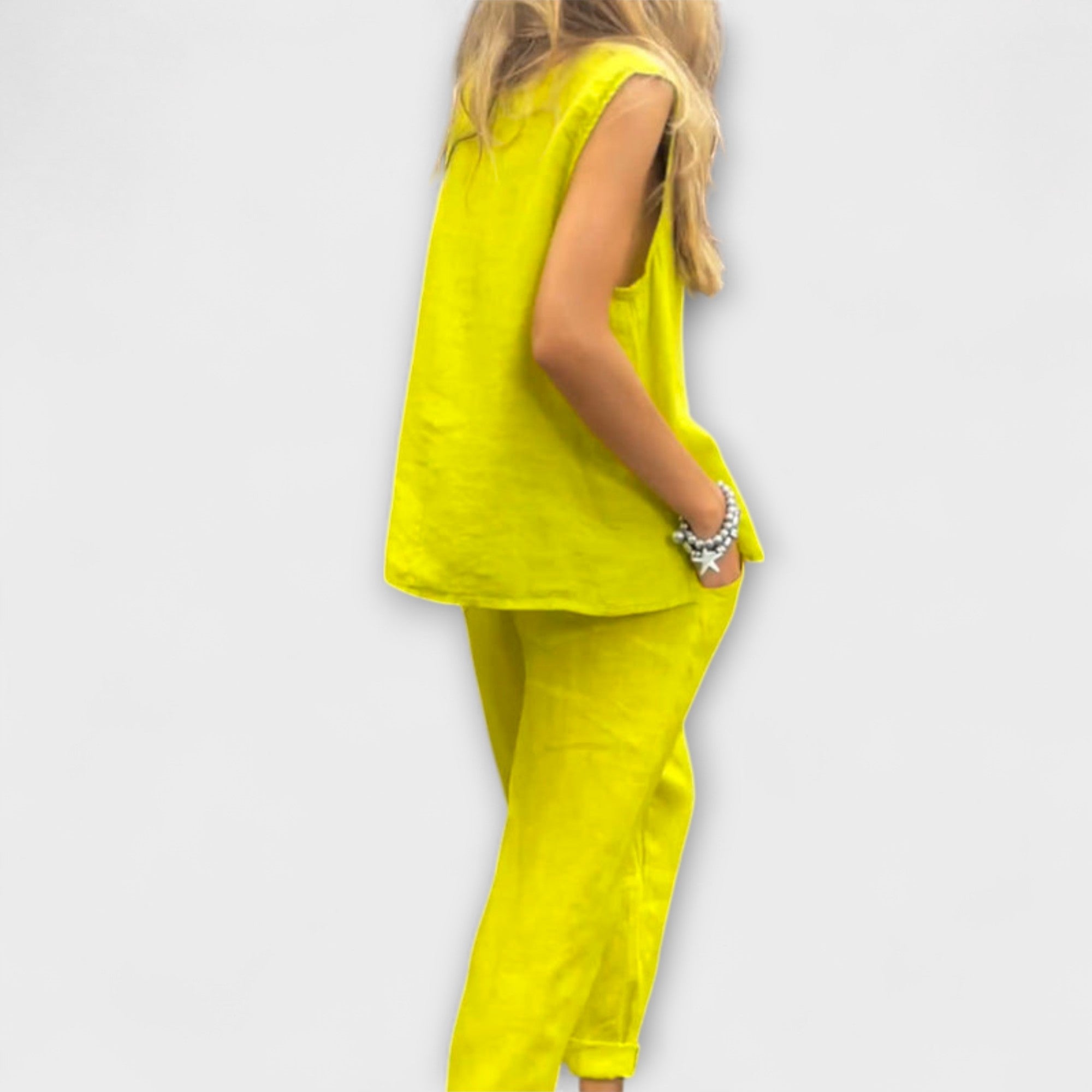 Jennifer - Entspanntes Baumwolle-Leinen Outfit Nora Zurich
