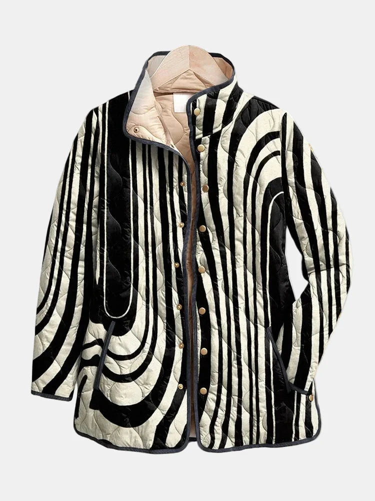 Soraya | Lässige Steppjacke mit abstraktem geometrischen Design Nora Zurich