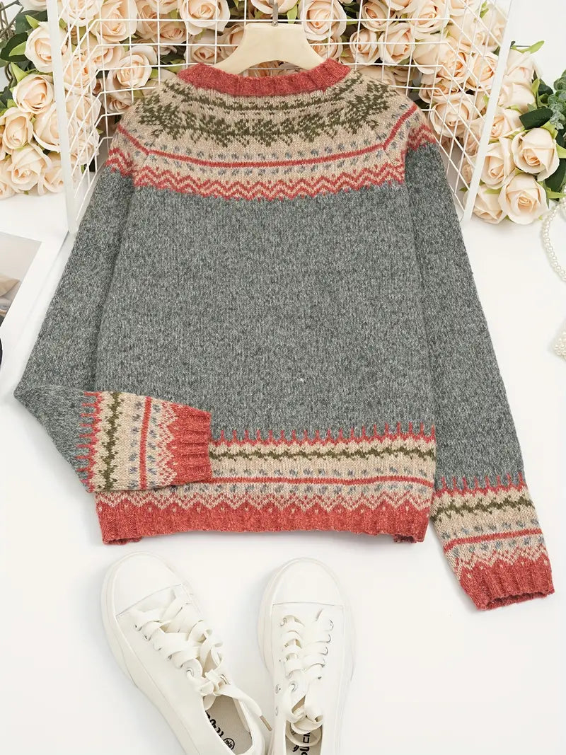 Wollpullover im Lopapeysa-Stil