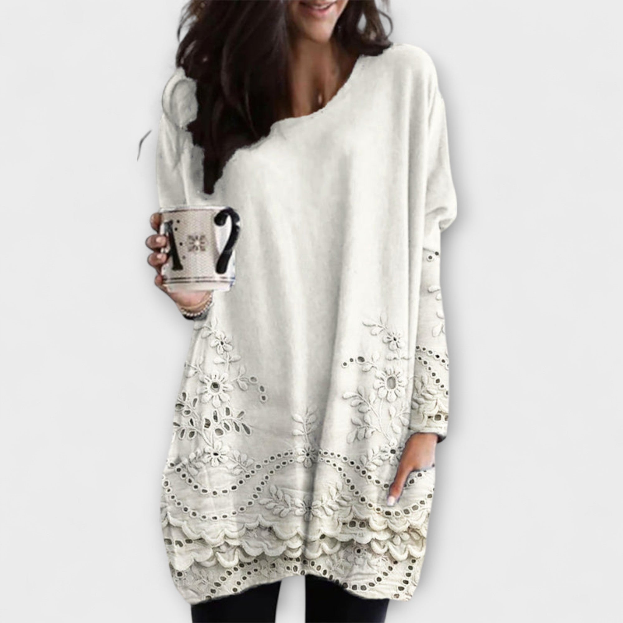 Riley – Bedruckter Pullover mit gesticktem Design Nora Zurich
