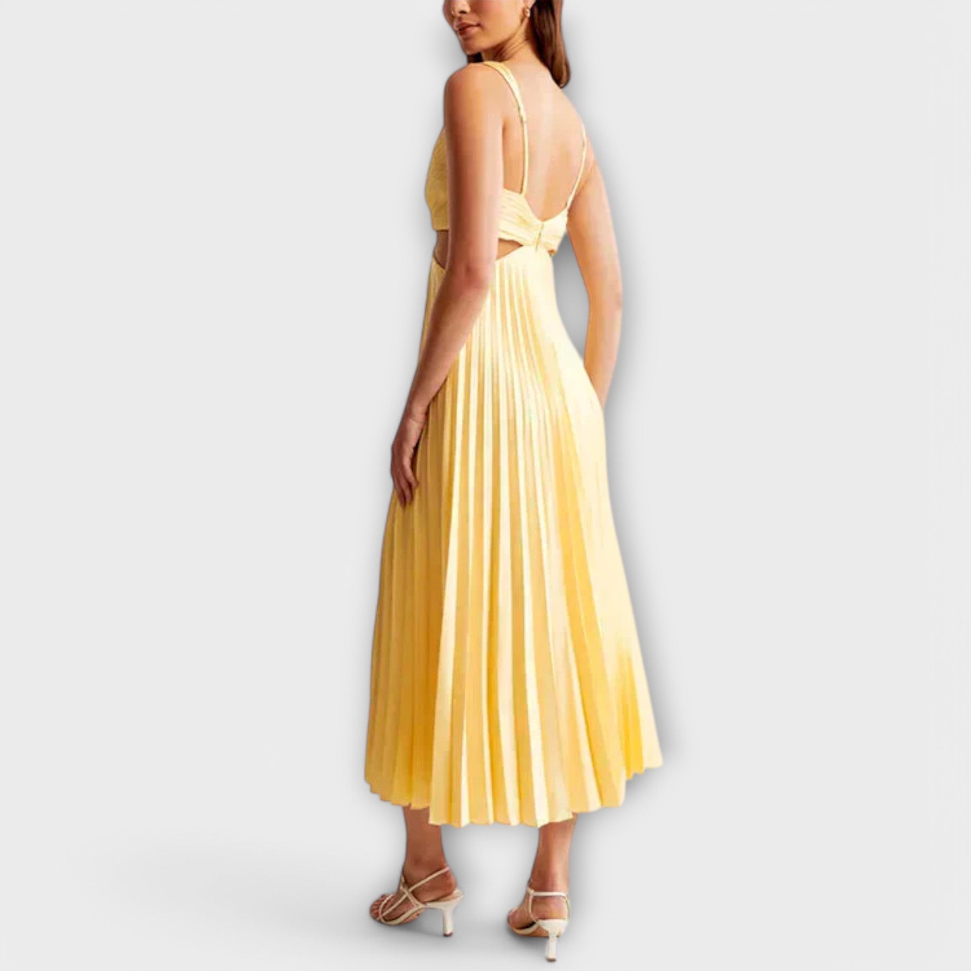 Elegantes Midi-Abendkleid mit Falten