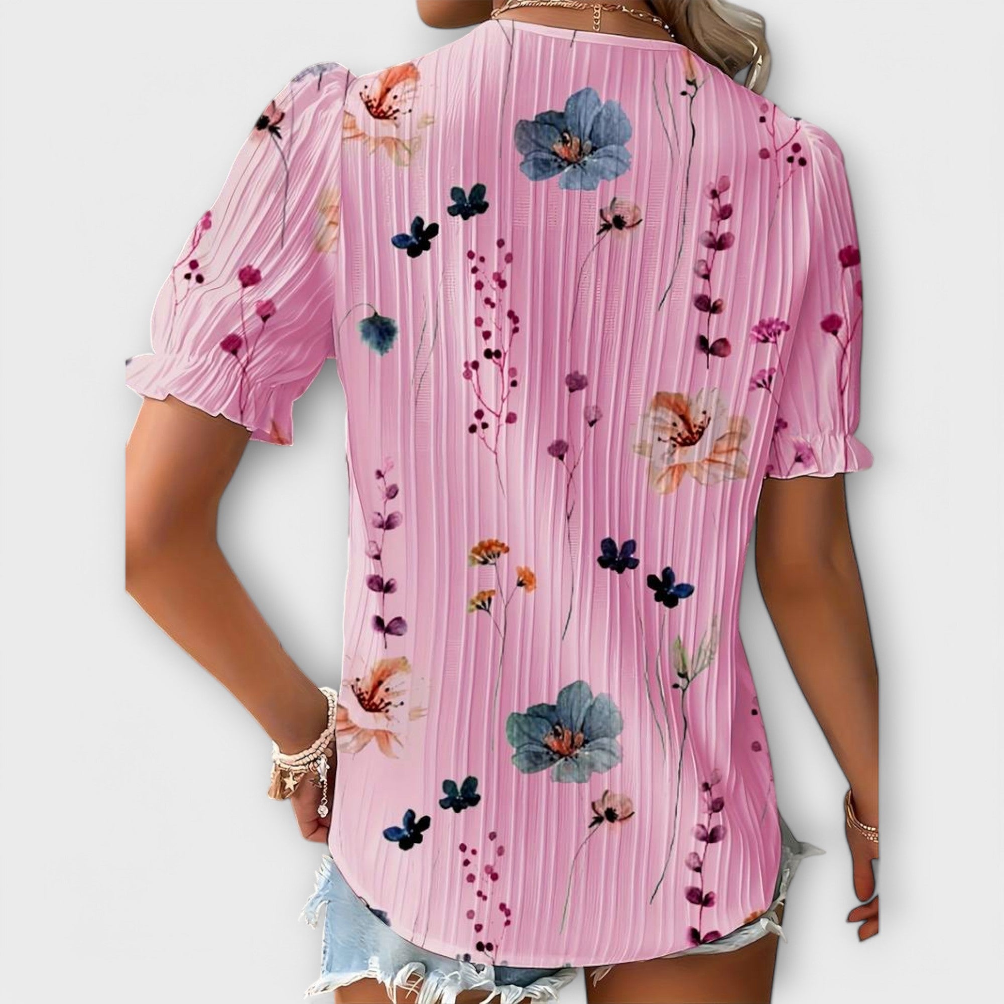 Emily – Stylische V-Ausschnitt Bluse
