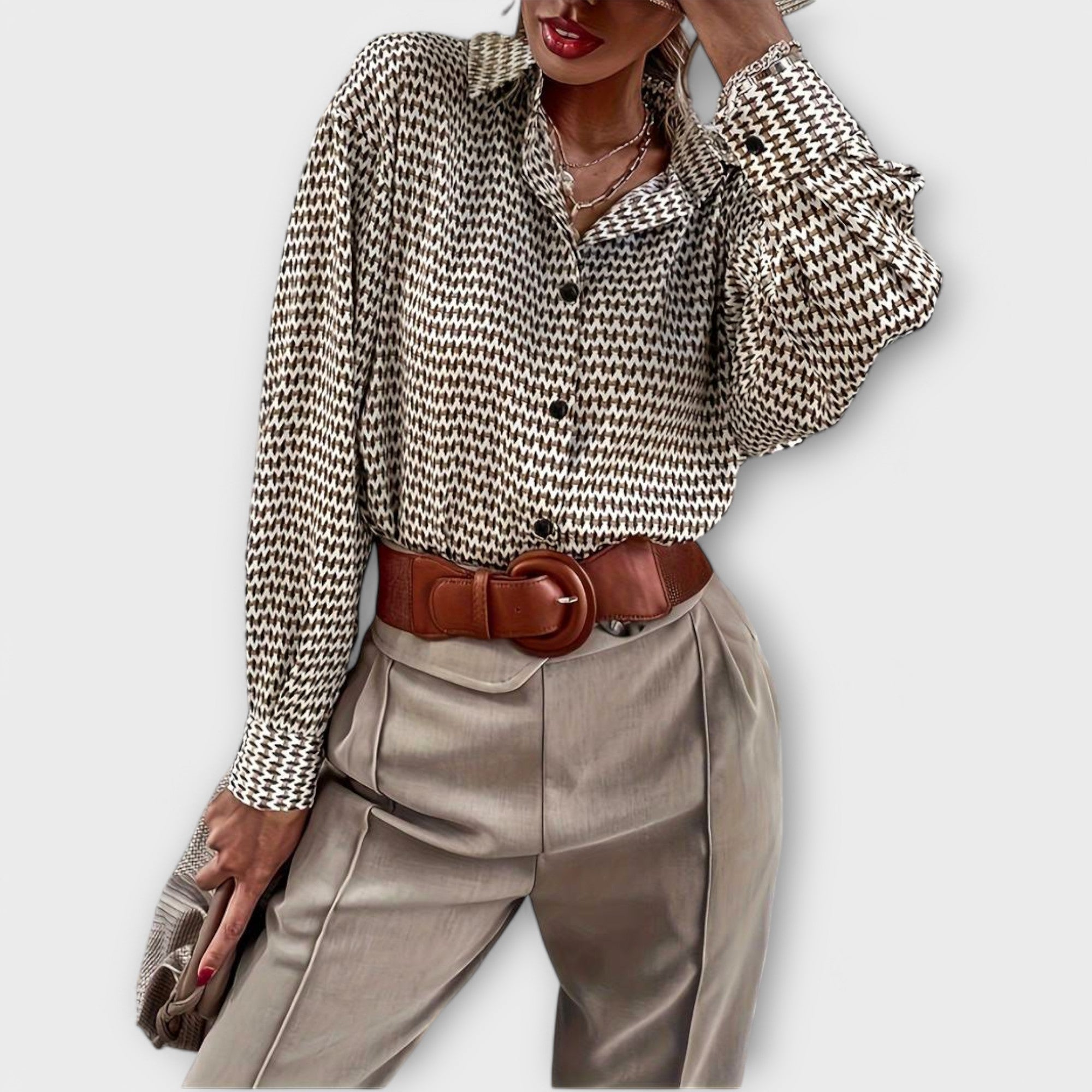 Ashley – Vintage Langärmlige Bluse