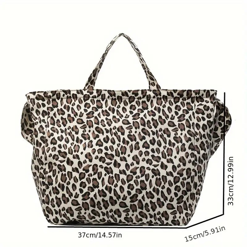 Nora. - Stylische Leopardenmuster-Tasche