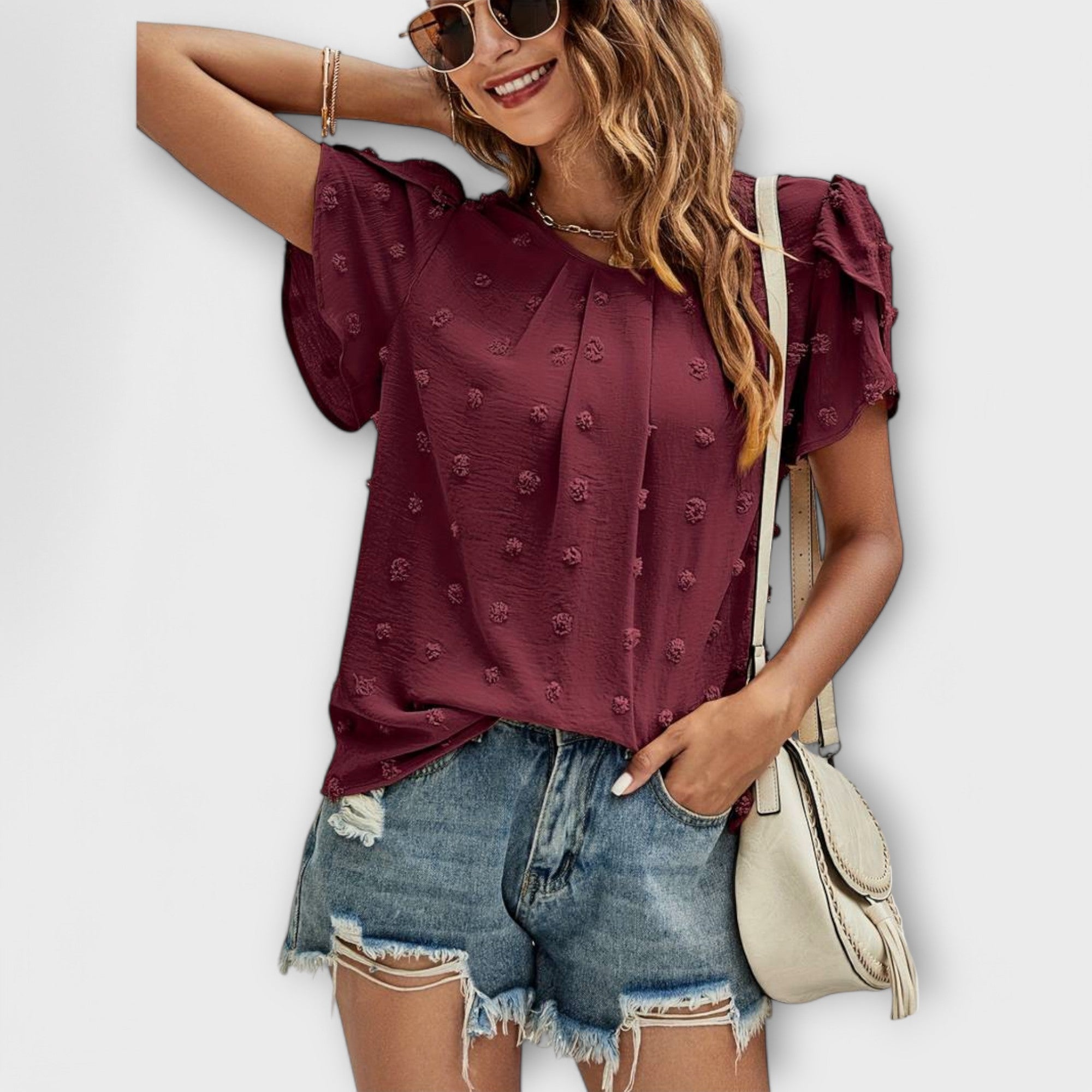 Charlotte – Die perfekte Bluse mit Schweizer Punkten