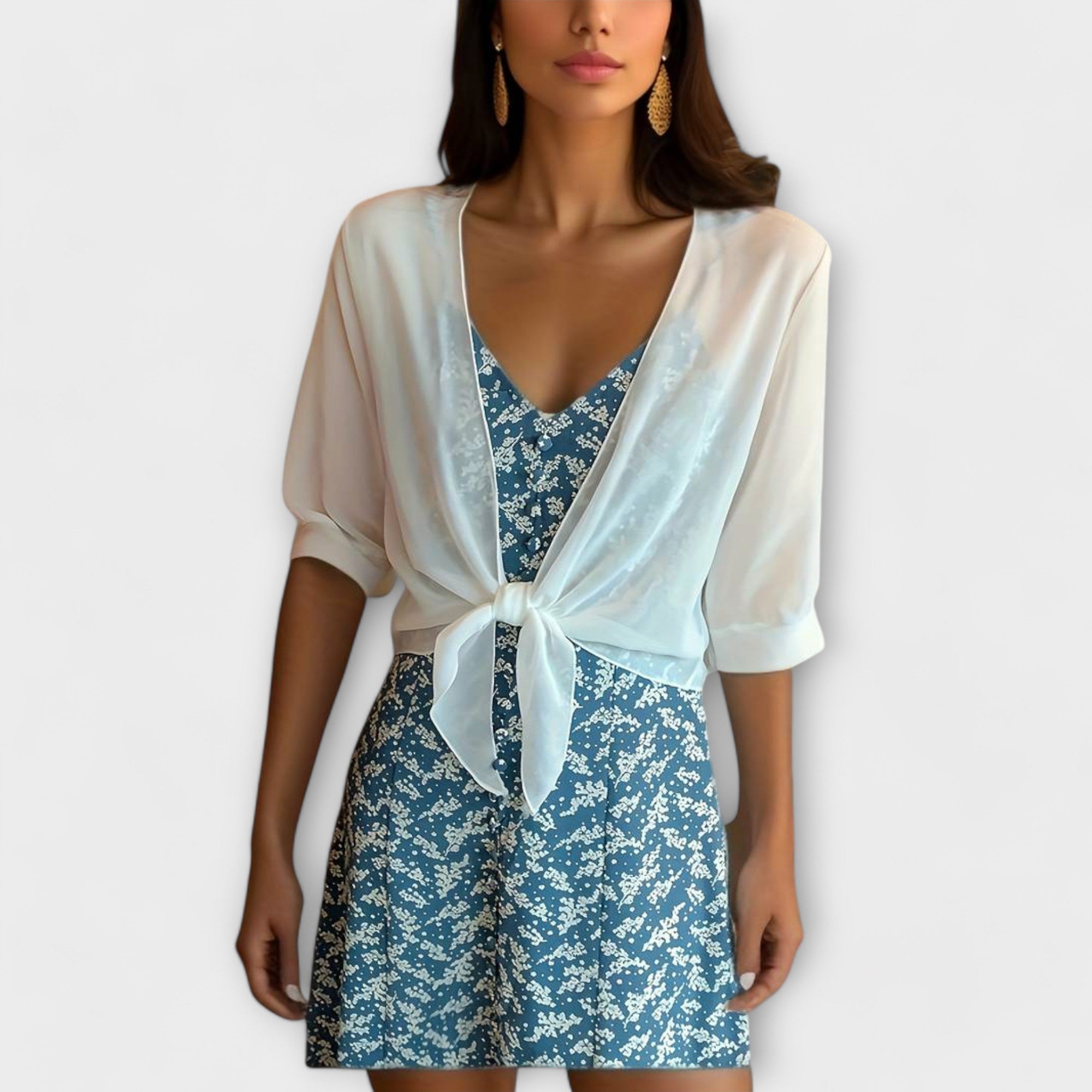 Olivia – Bluse mit offenem Vorderteil