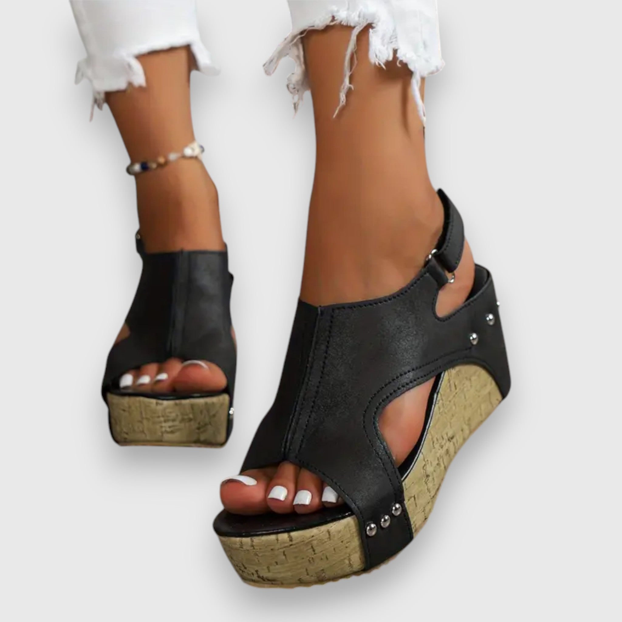Mia – Vintage Plateau-Sandalen
