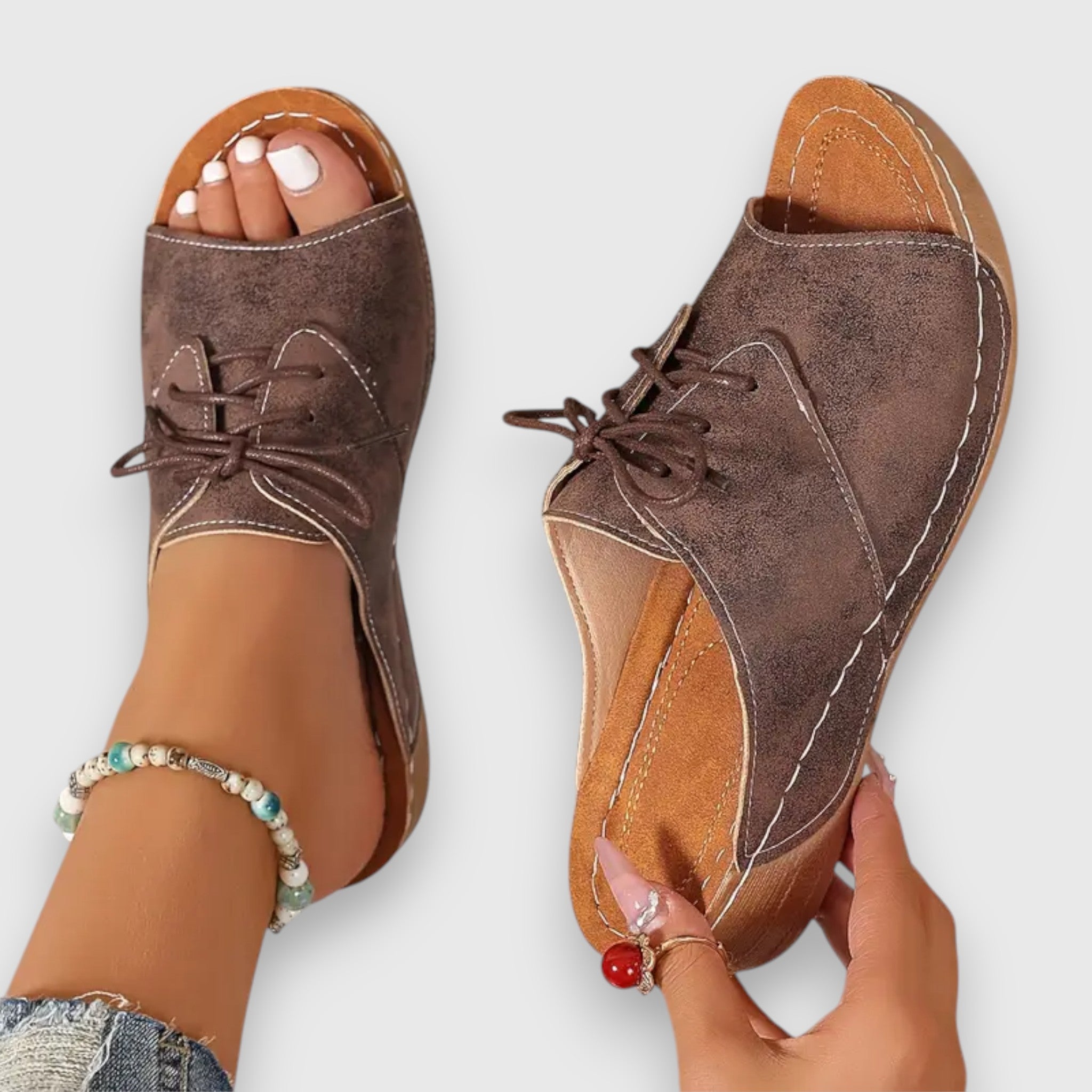 Saskia – Vintage-Stil Sandalen