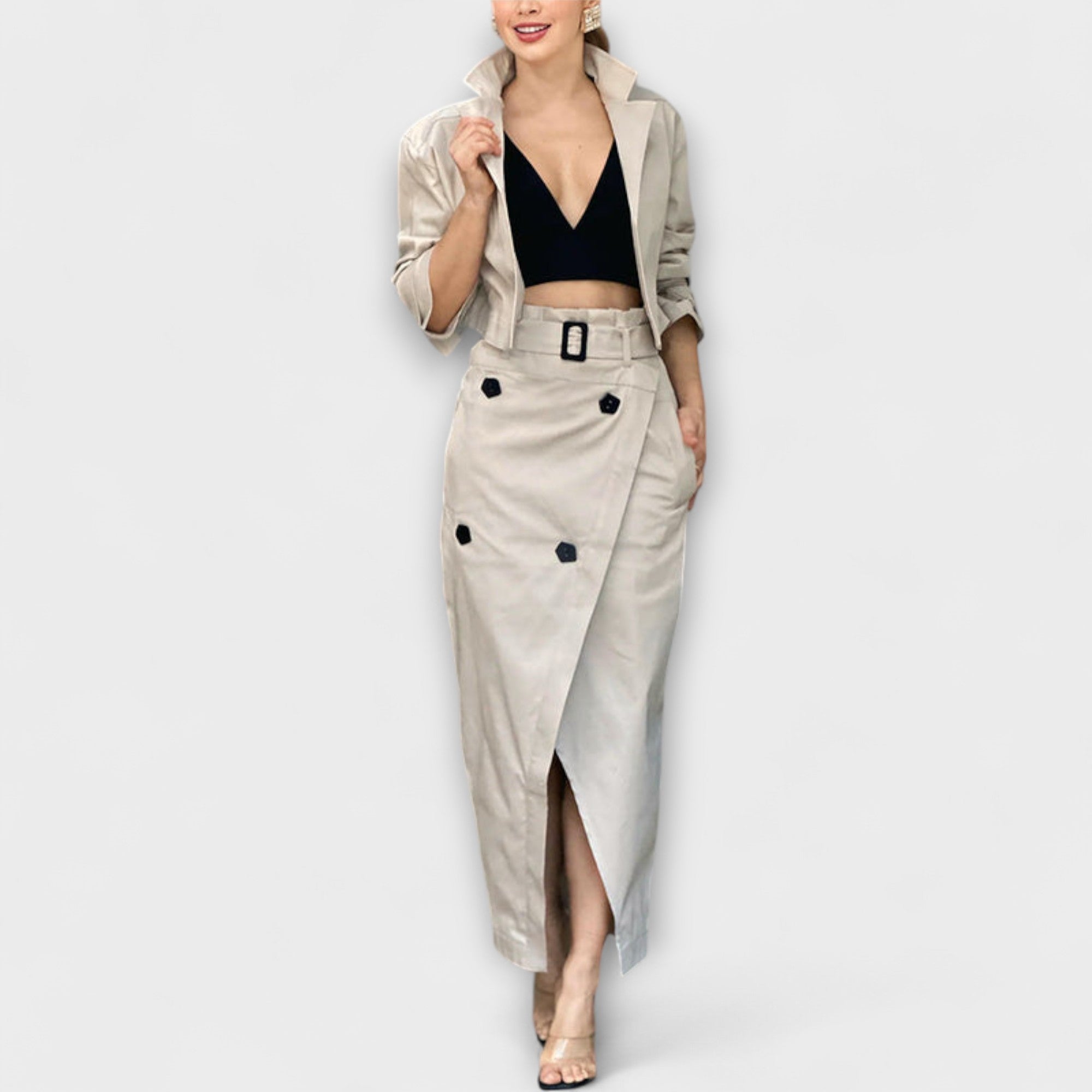 Lyra - Elegante Jacke Midi-Rock mit Taschen Nora Zurich