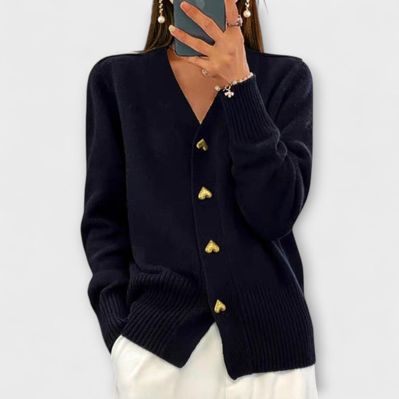 Gaby – Vintage Pullover mit V Ausschnitt