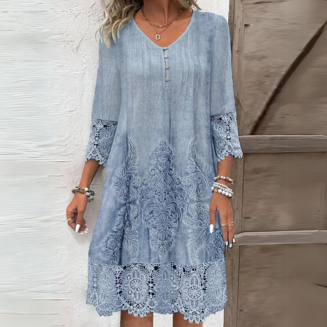 Melanie | Elegantes Sommer Spitzenkleid