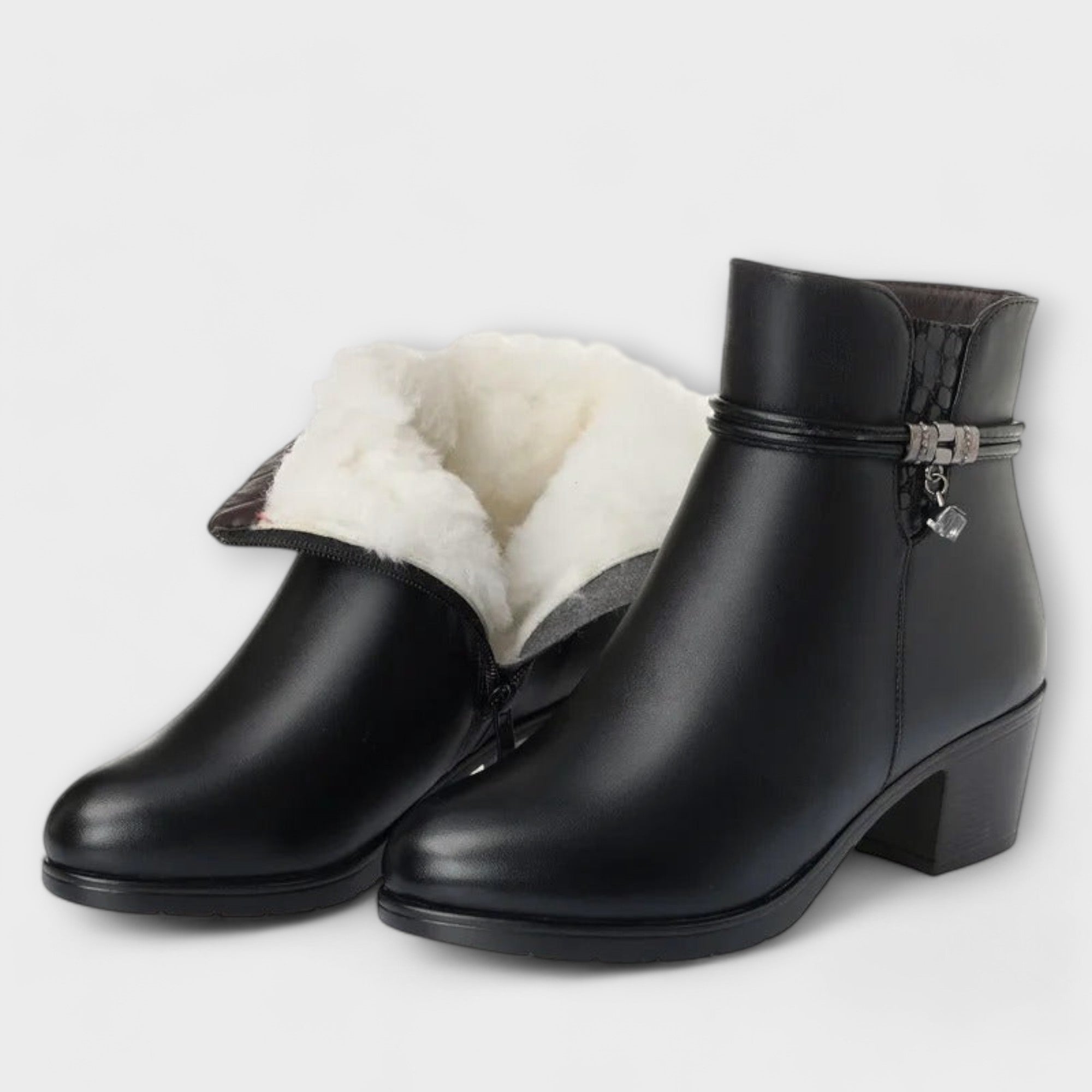 Frederika - Elegante Winterstiefel mit Reißverschluss und warmem Futter