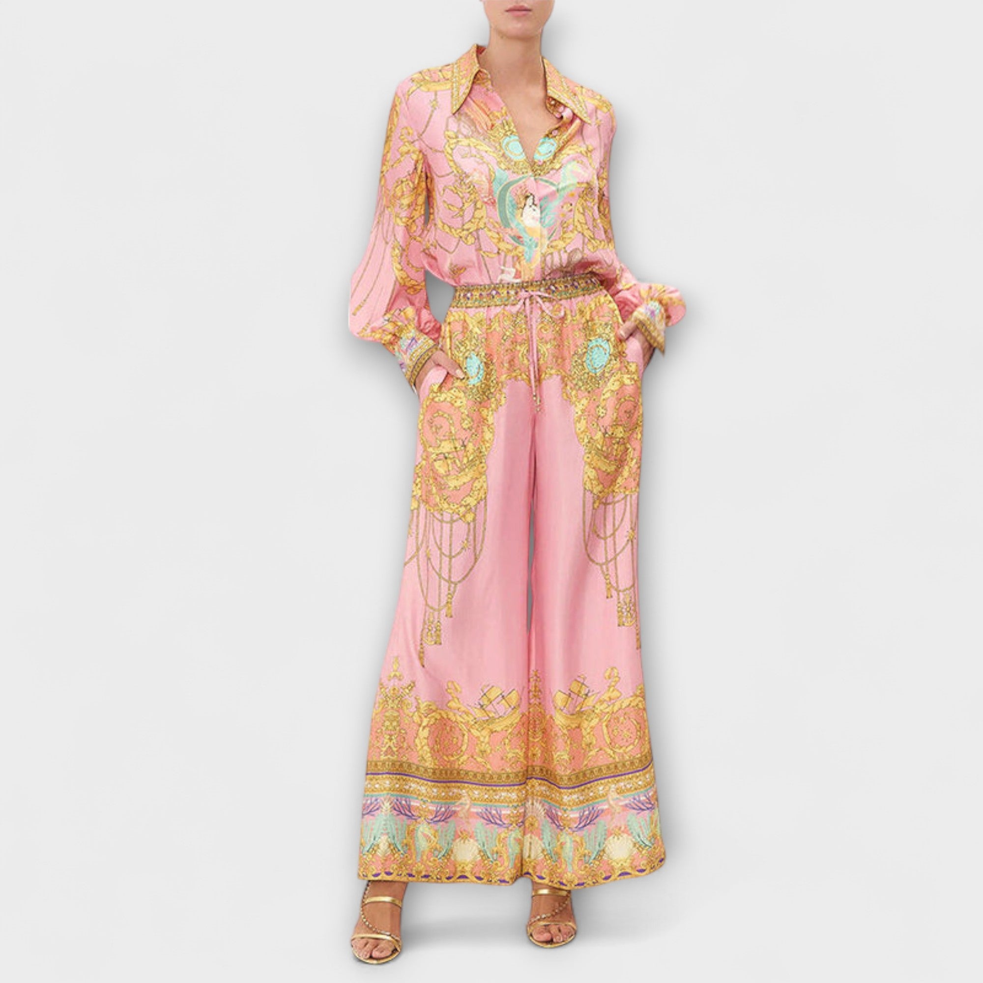 Sage - Meerjungfrau Relaxed Shirt und Elastische Taillenhosen Set Nora Zurich