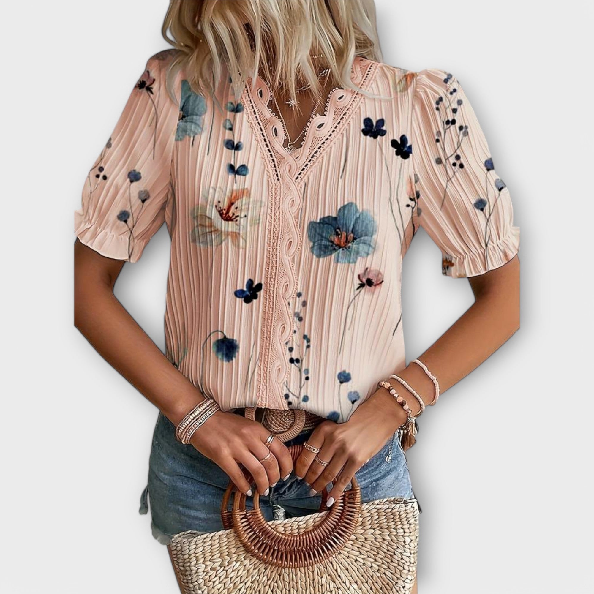 Emily – Stylische V-Ausschnitt Bluse