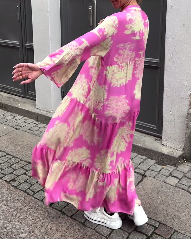 Carmina - Schickes Langes Blumenkleid