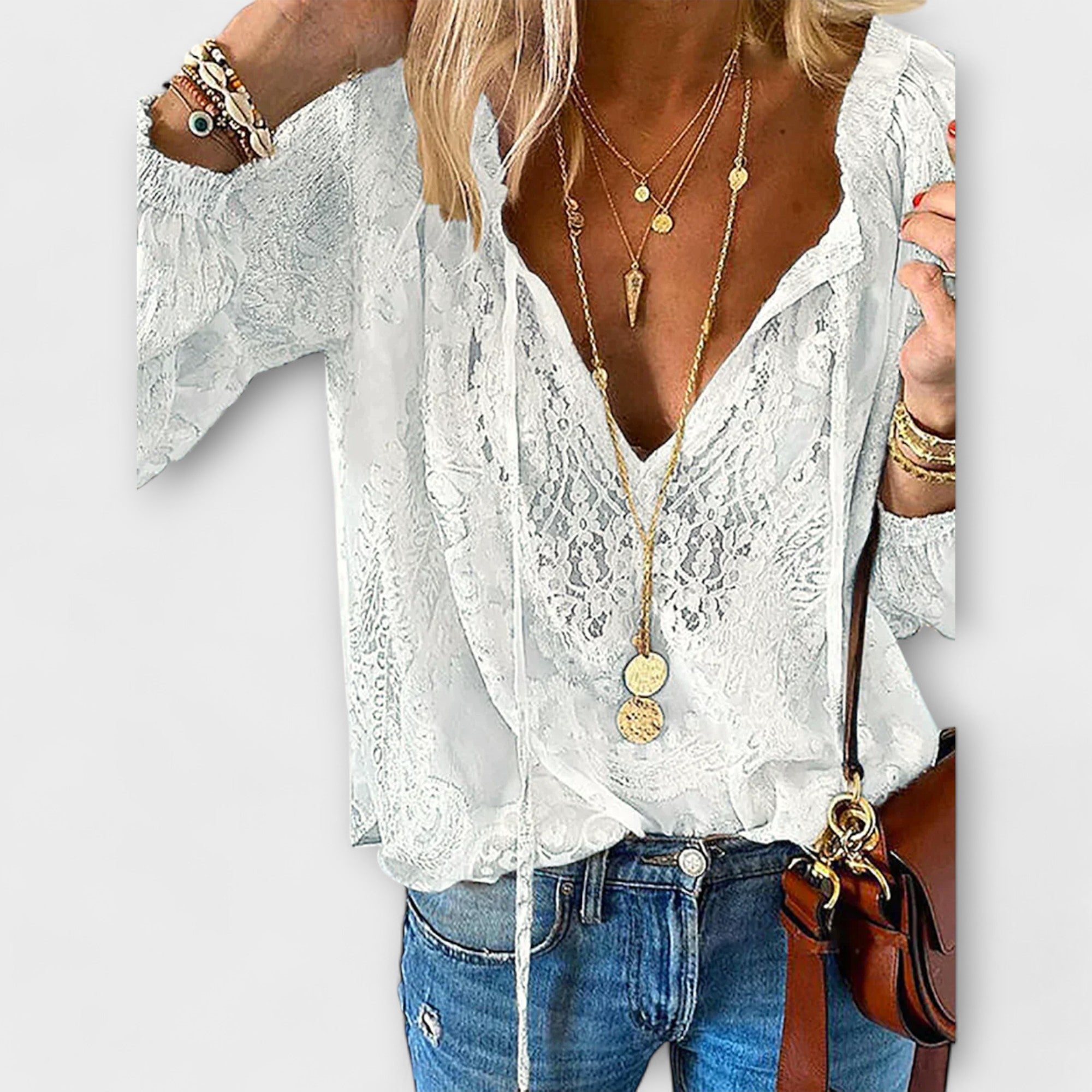 Lili - Einzigartige Bluse mit Spitzen-Details