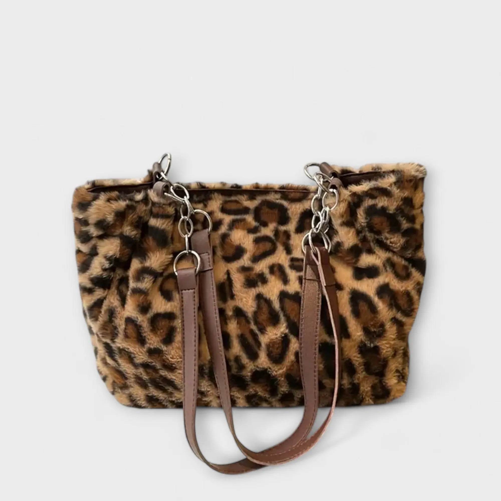 Nora. - Trendy Leopardenmuster Inspirierte Weiche Kunstfell-Tasche Nora Zurich