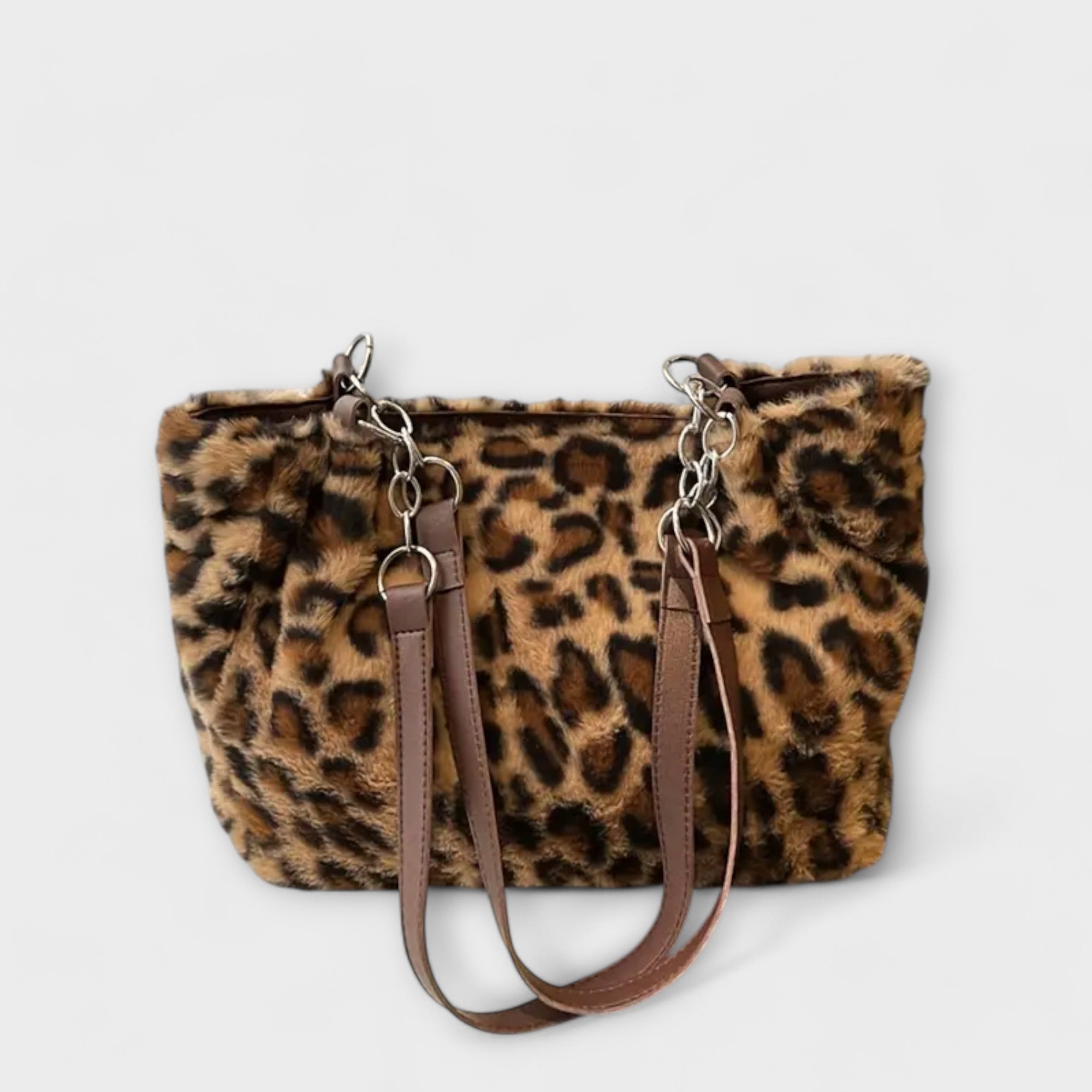 Nora. - Trendy Leopardenmuster Inspiriert Weiche Kunstfell-Tasche