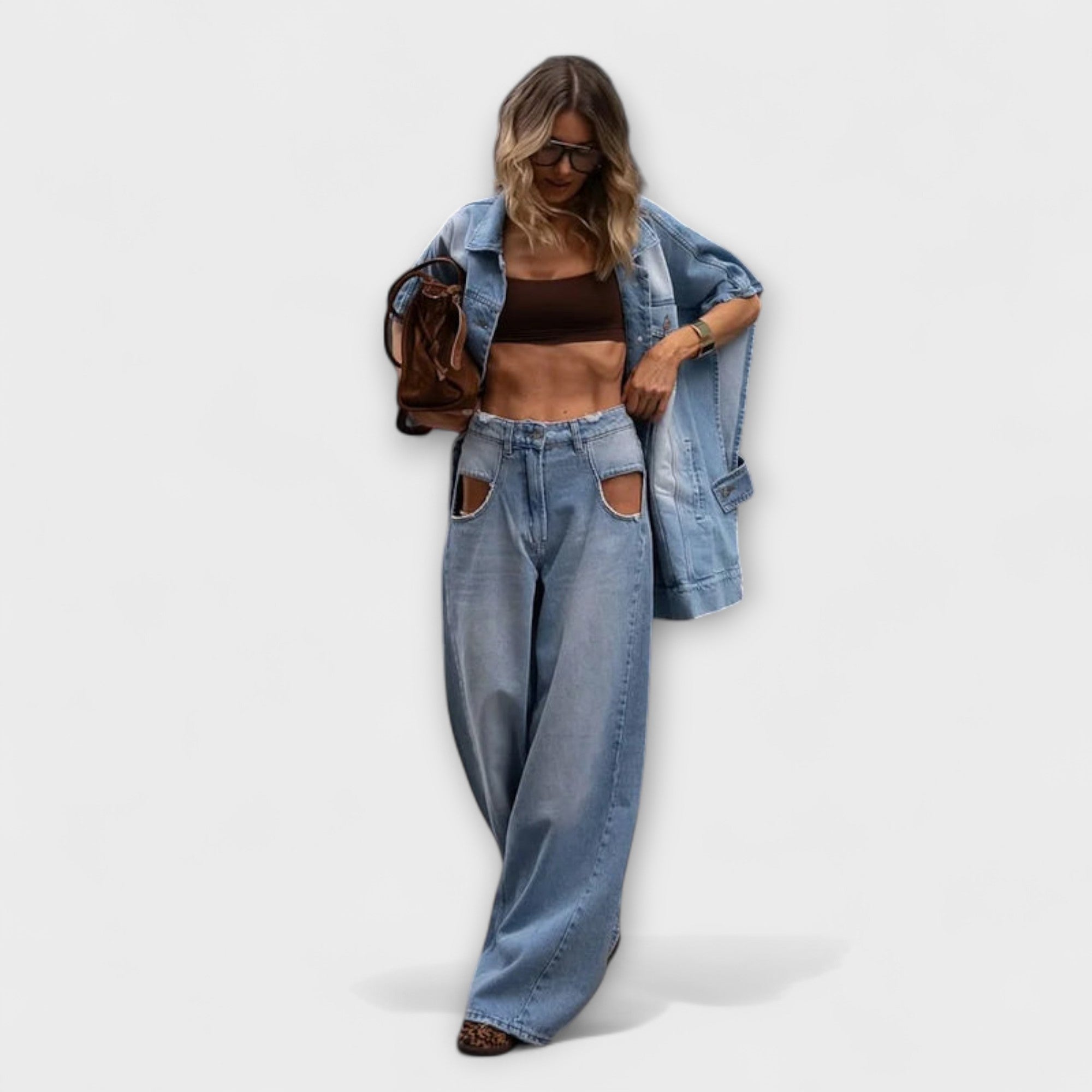 Blair - Weit geschnittenes ärmelloses Denim-Set Nora Zurich