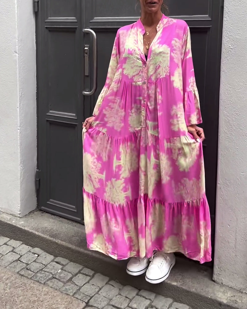 Carmina - Schickes Langes Blumenkleid