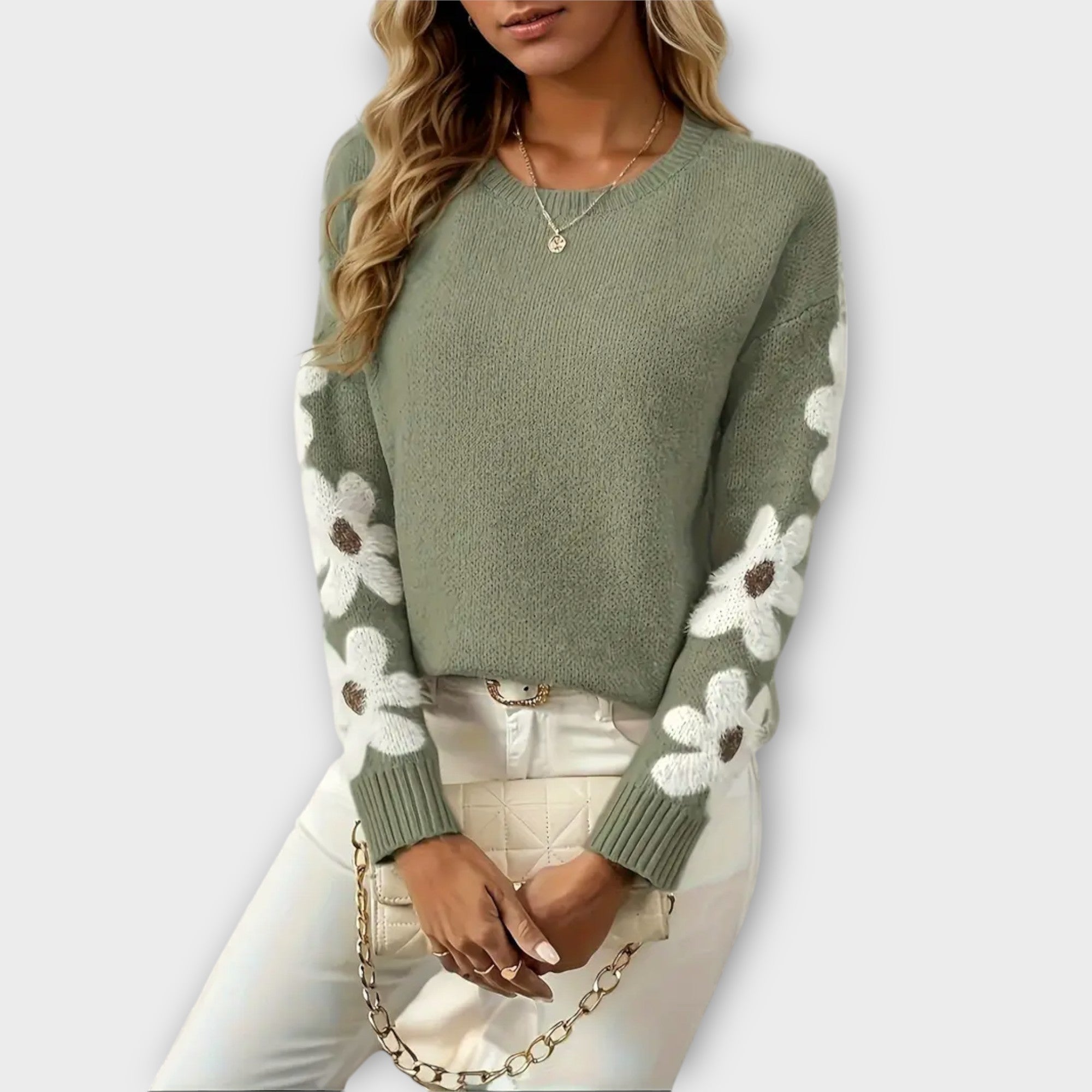 Silke - Sanfter Strickpullover mit floralem Muster Nora Zurich