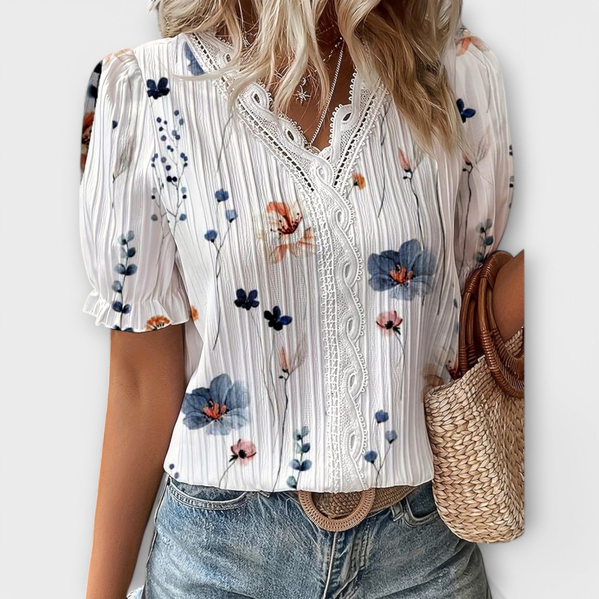 Emily – Stylische V-Ausschnitt Bluse