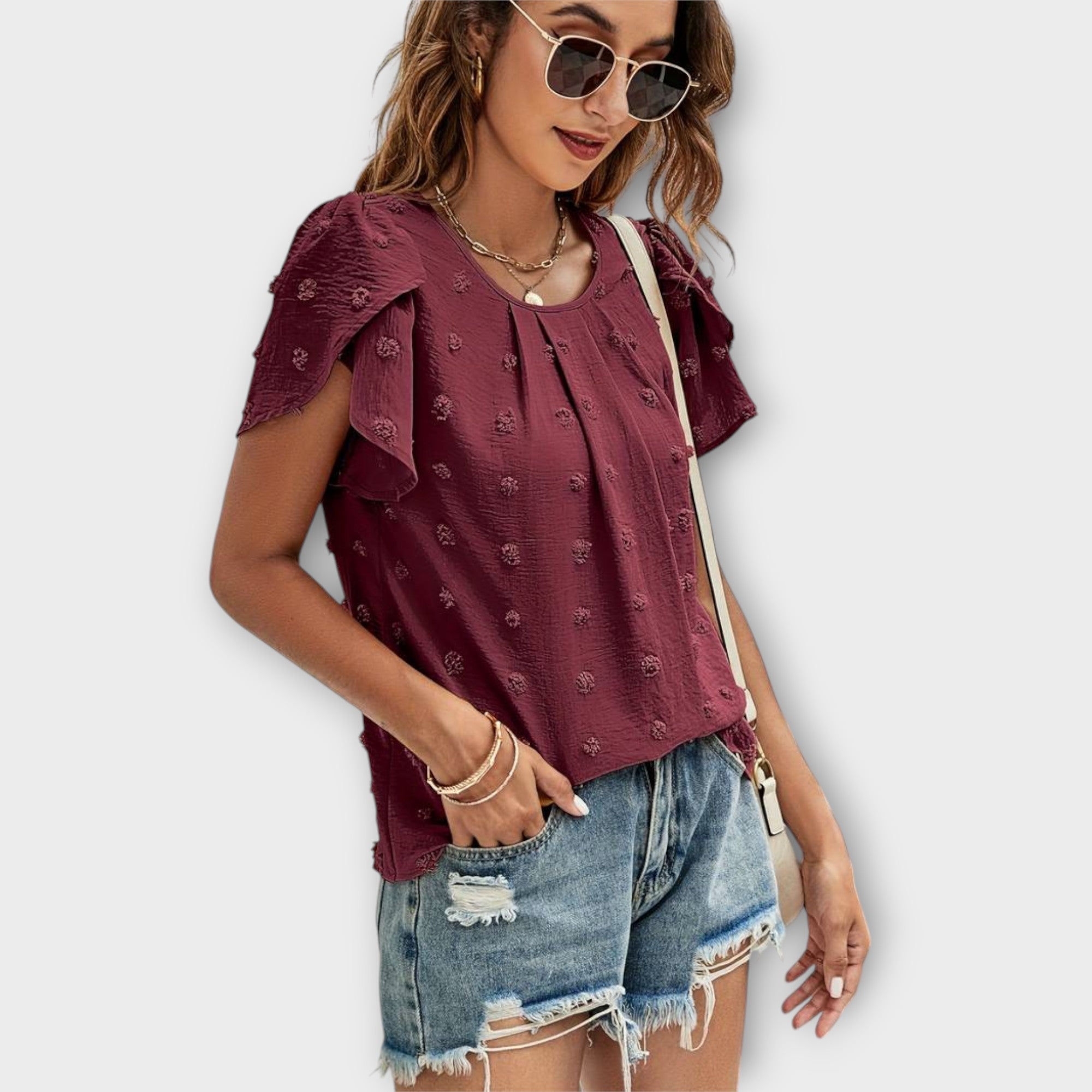 Charlotte – Die perfekte Bluse mit Schweizer Punkten
