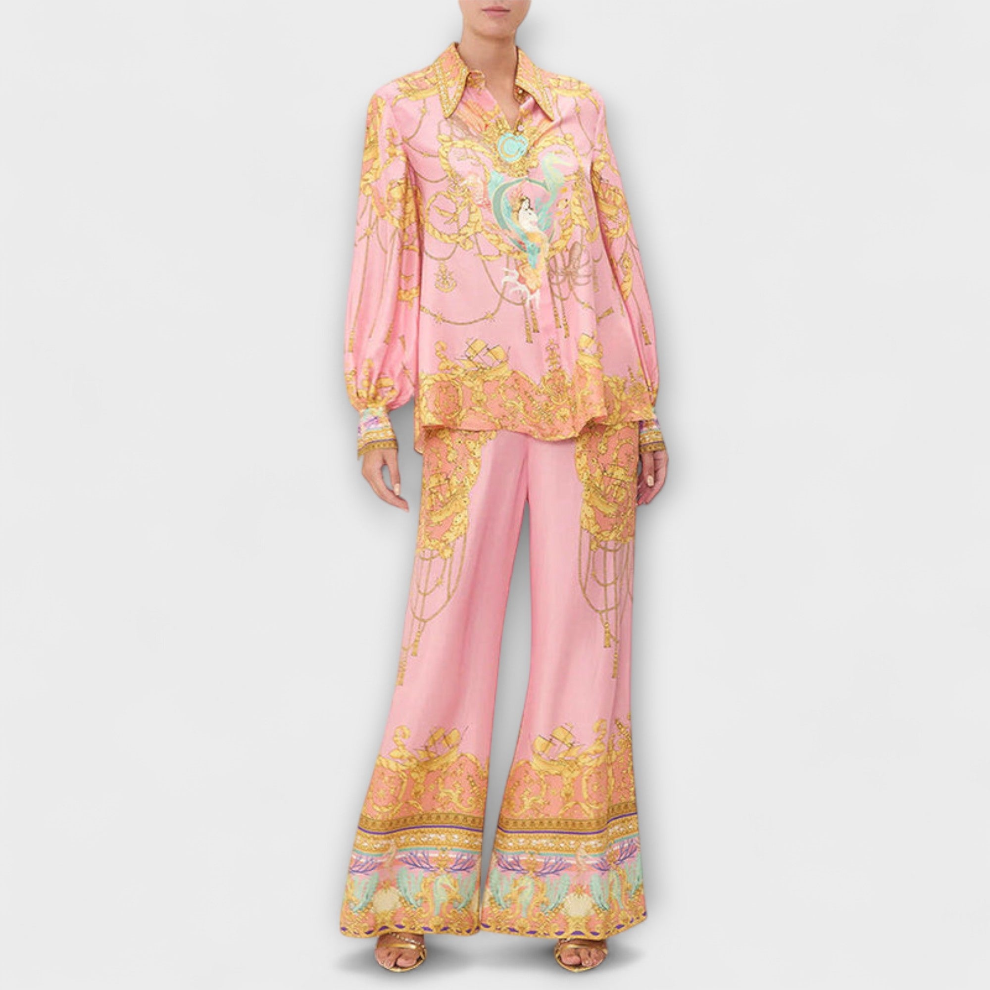 Sage - Meerjungfrau Relaxed Shirt und Elastische Taillenhosen Set Nora Zurich