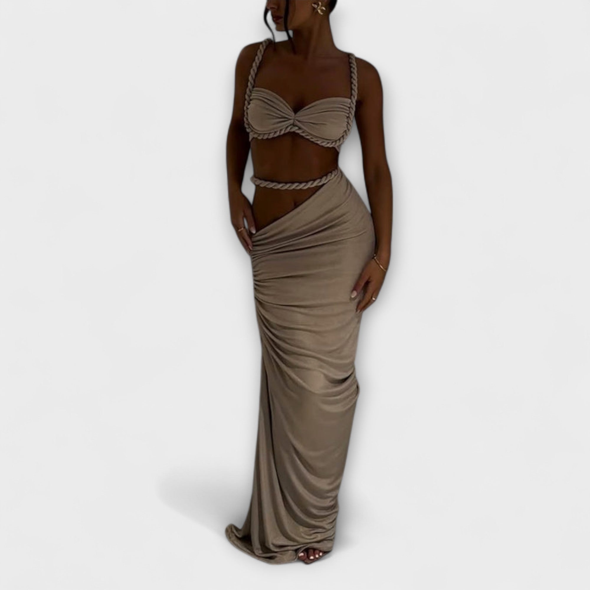 Jane - Schickes Gradient Zopf Crop Top & Overskirt Duo Nora Zurich