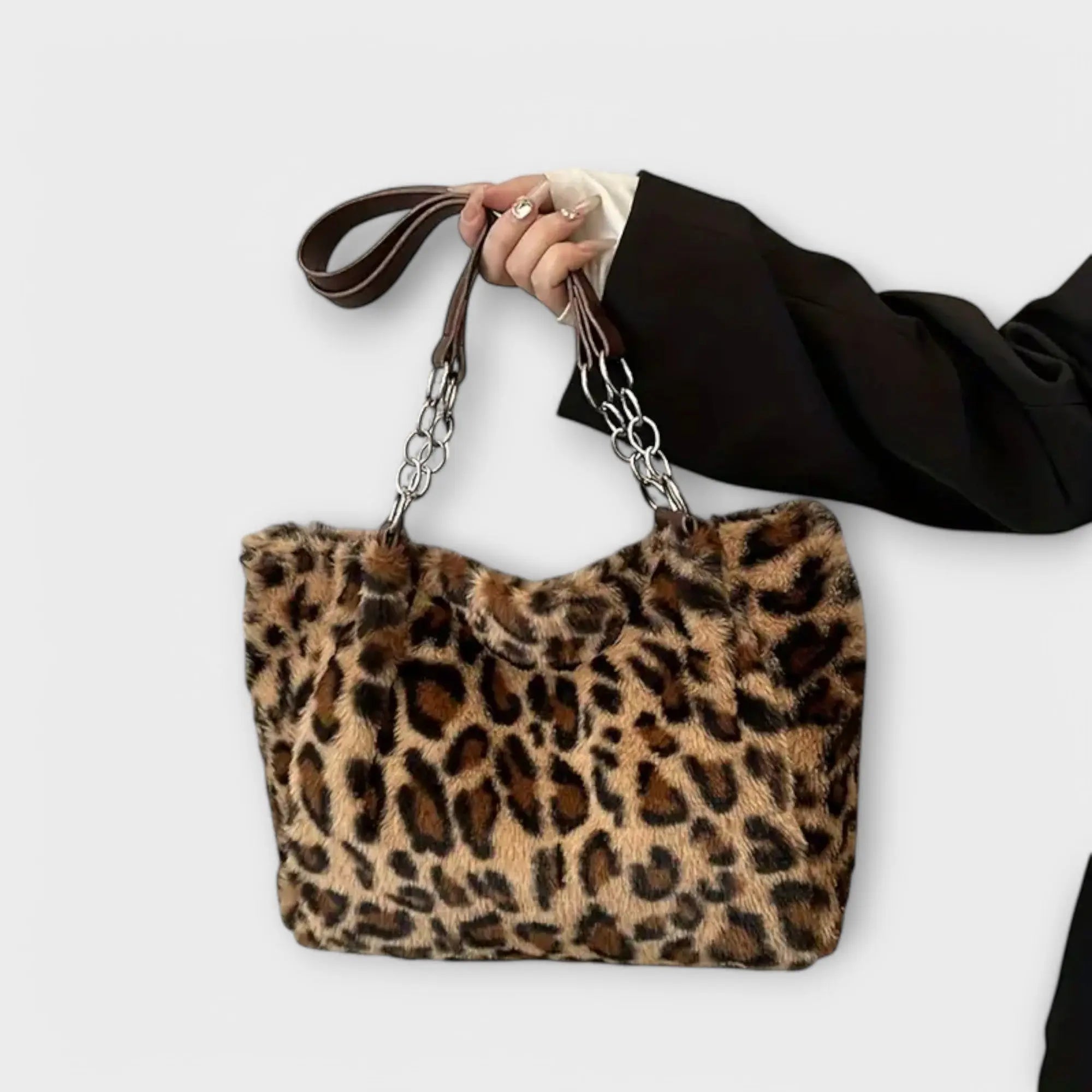 Nora. - Trendy Leopardenmuster Inspirierte Weiche Kunstfell-Tasche Nora Zurich