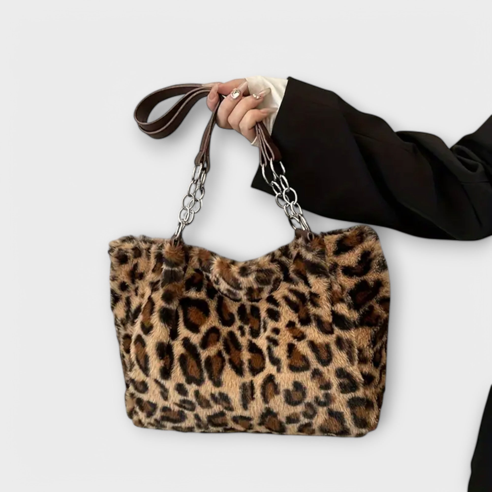 Nora. - Trendy Leopardenmuster Inspiriert Weiche Kunstfell-Tasche