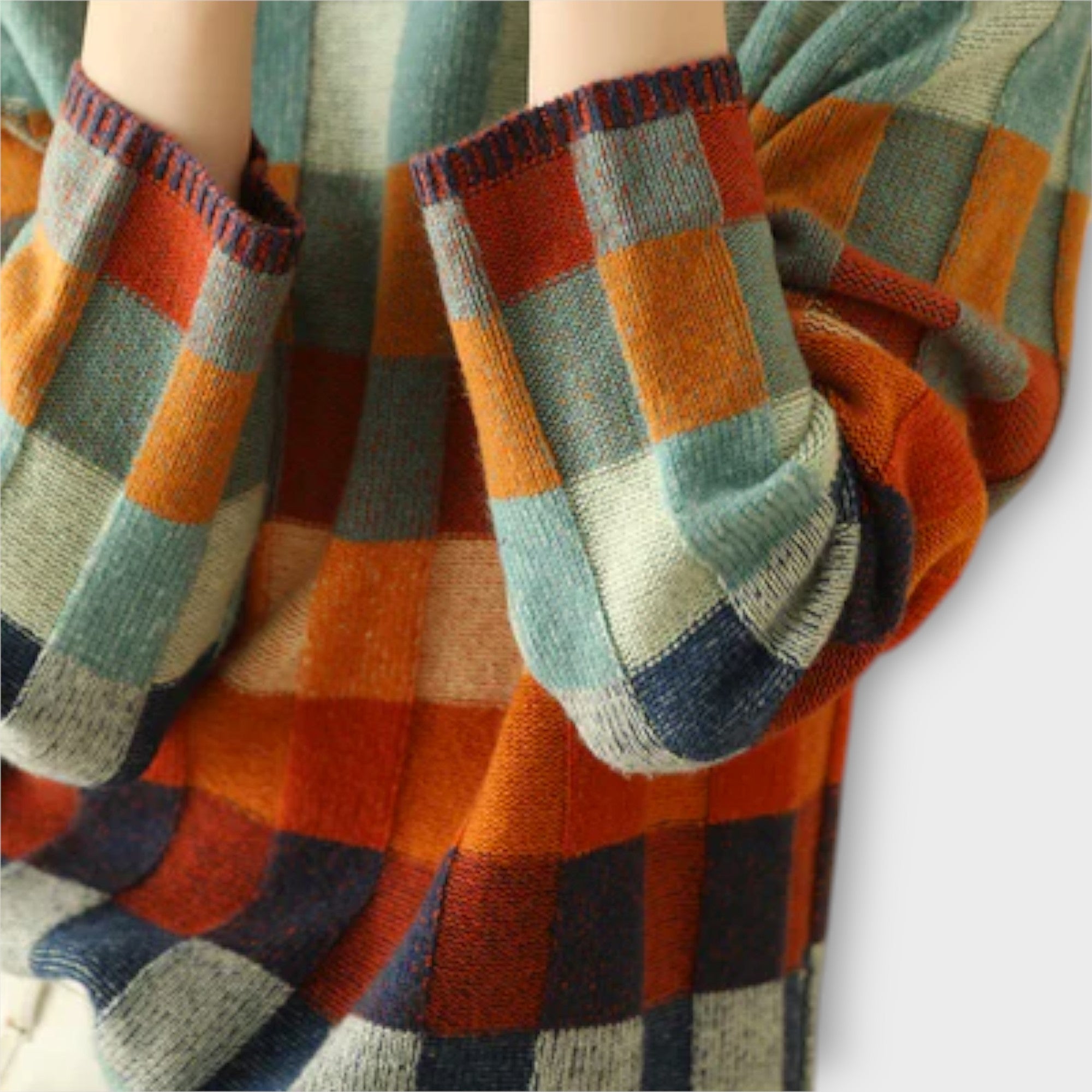 Erika - Patchwork Turtleneck Sweater Nora Zurich