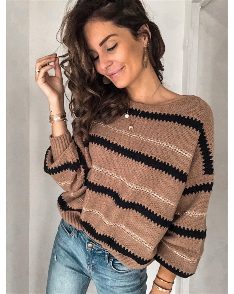 Essentieller Gestreifter Pullover mit Klassischer Passform