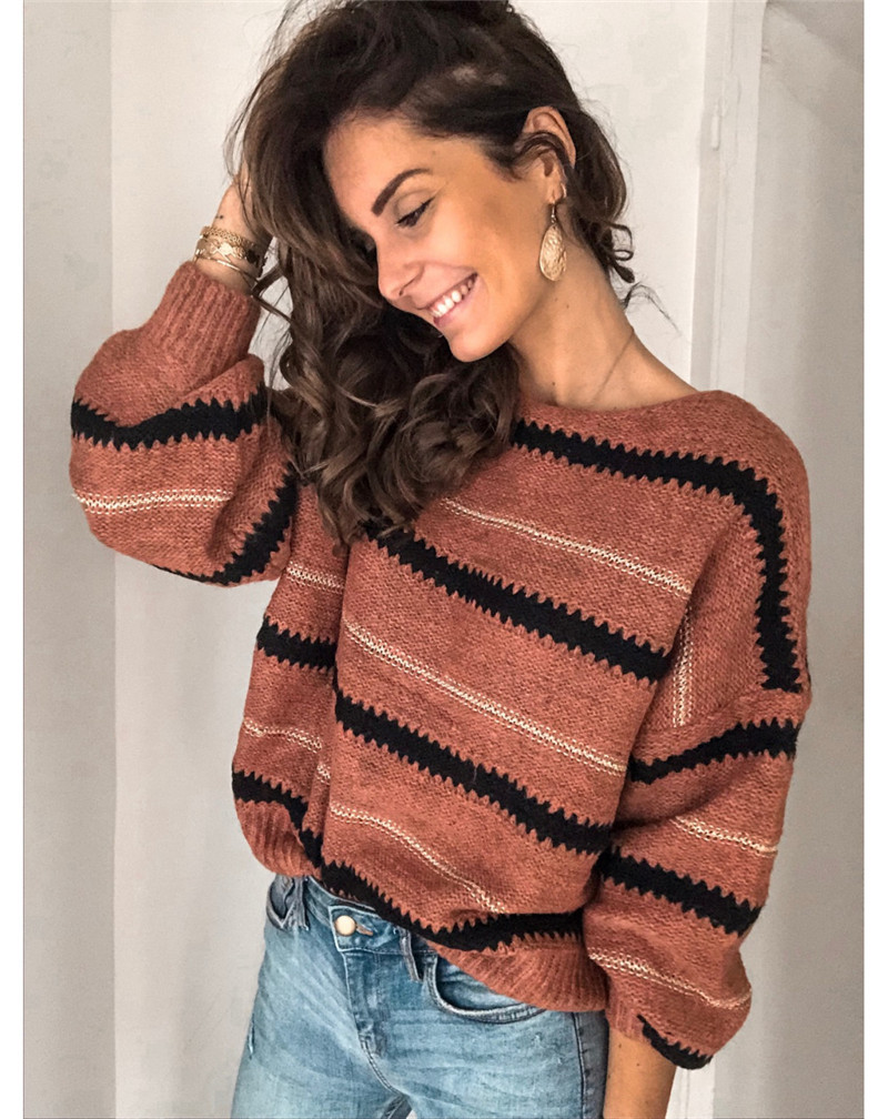 Essentieller Gestreifter Pullover mit Klassischer Passform