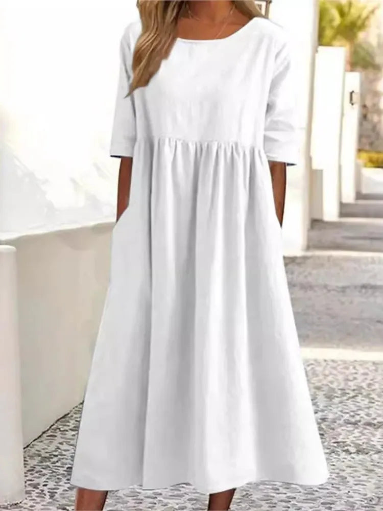 Lydia | Bequemes Lockeres Kleid mit Taschen
