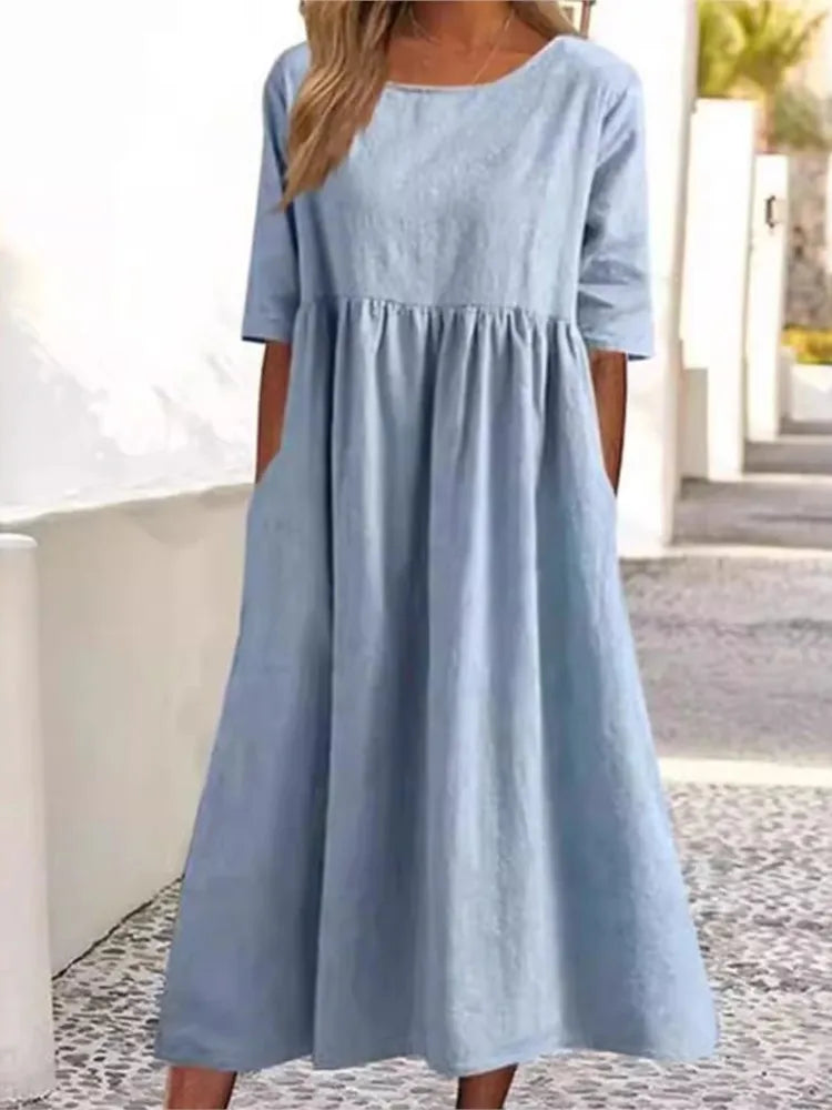 Lydia | Bequemes Lockeres Kleid mit Taschen