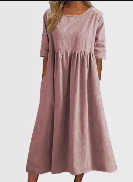 Lydia | Bequemes Lockeres Kleid mit Taschen