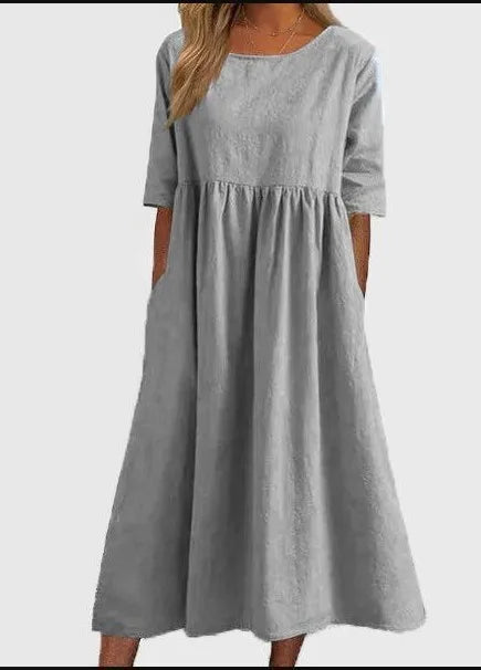 Lydia | Bequemes Lockeres Kleid mit Taschen