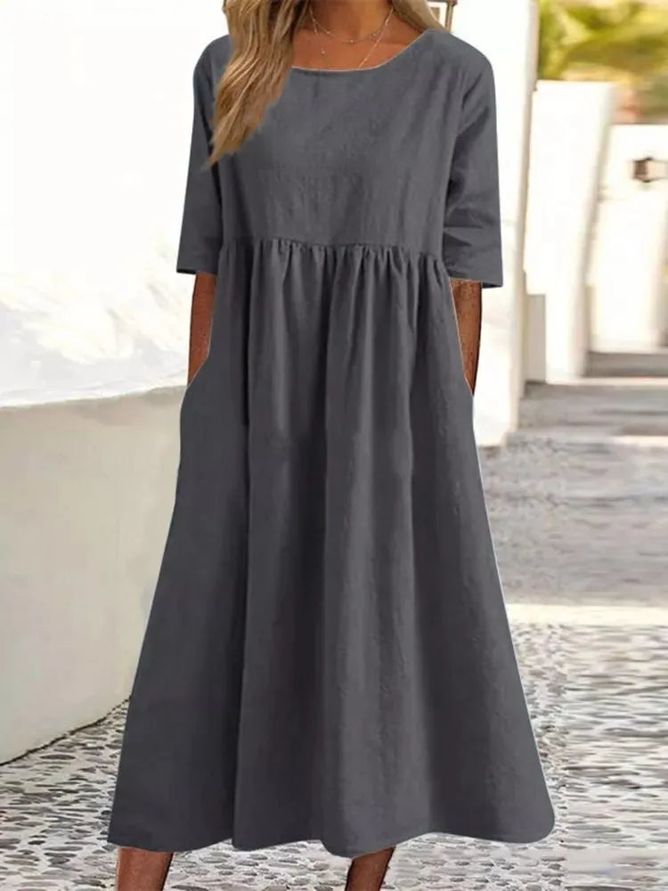 Lydia | Bequemes Lockeres Kleid mit Taschen