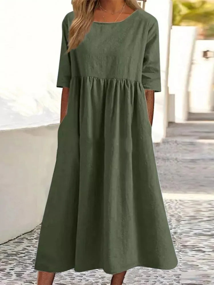 Lydia | Bequemes Lockeres Kleid mit Taschen