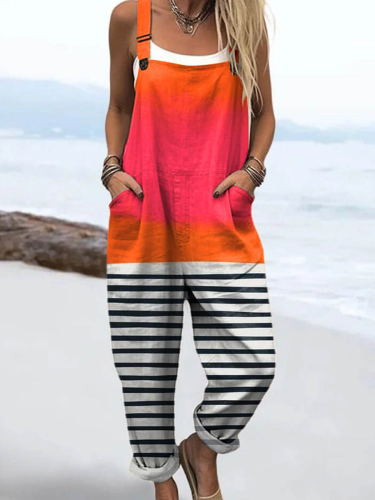 Emberlyn - Damen Jumpsuit mit abstraktem Muster