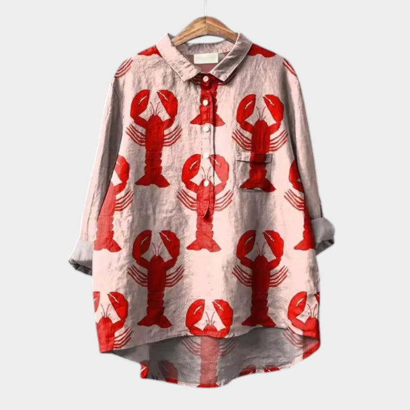 Krabbe | Premium Bluse mit floralem Muster