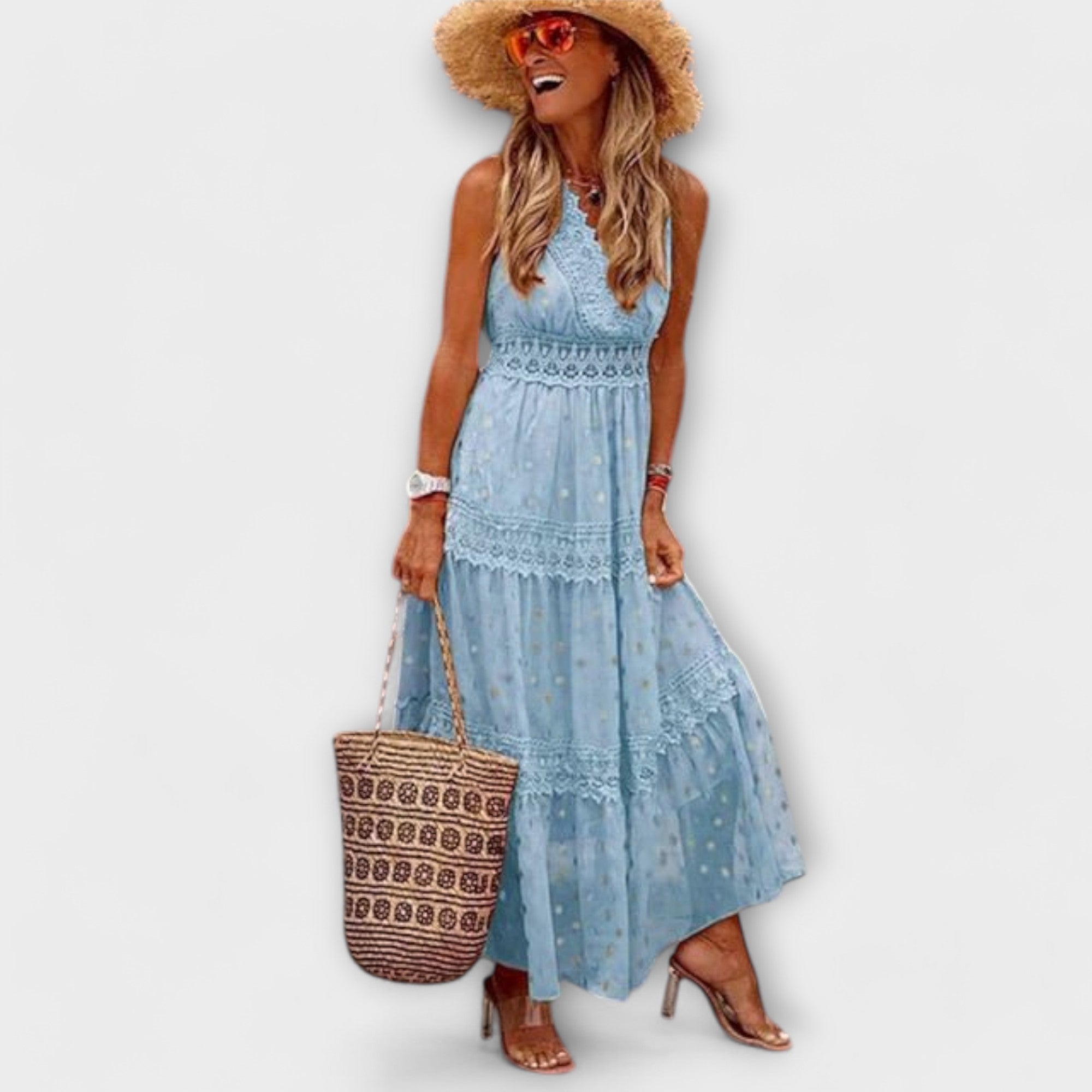 Lola - Maxikleid mit Boho-Spitzenakzenten